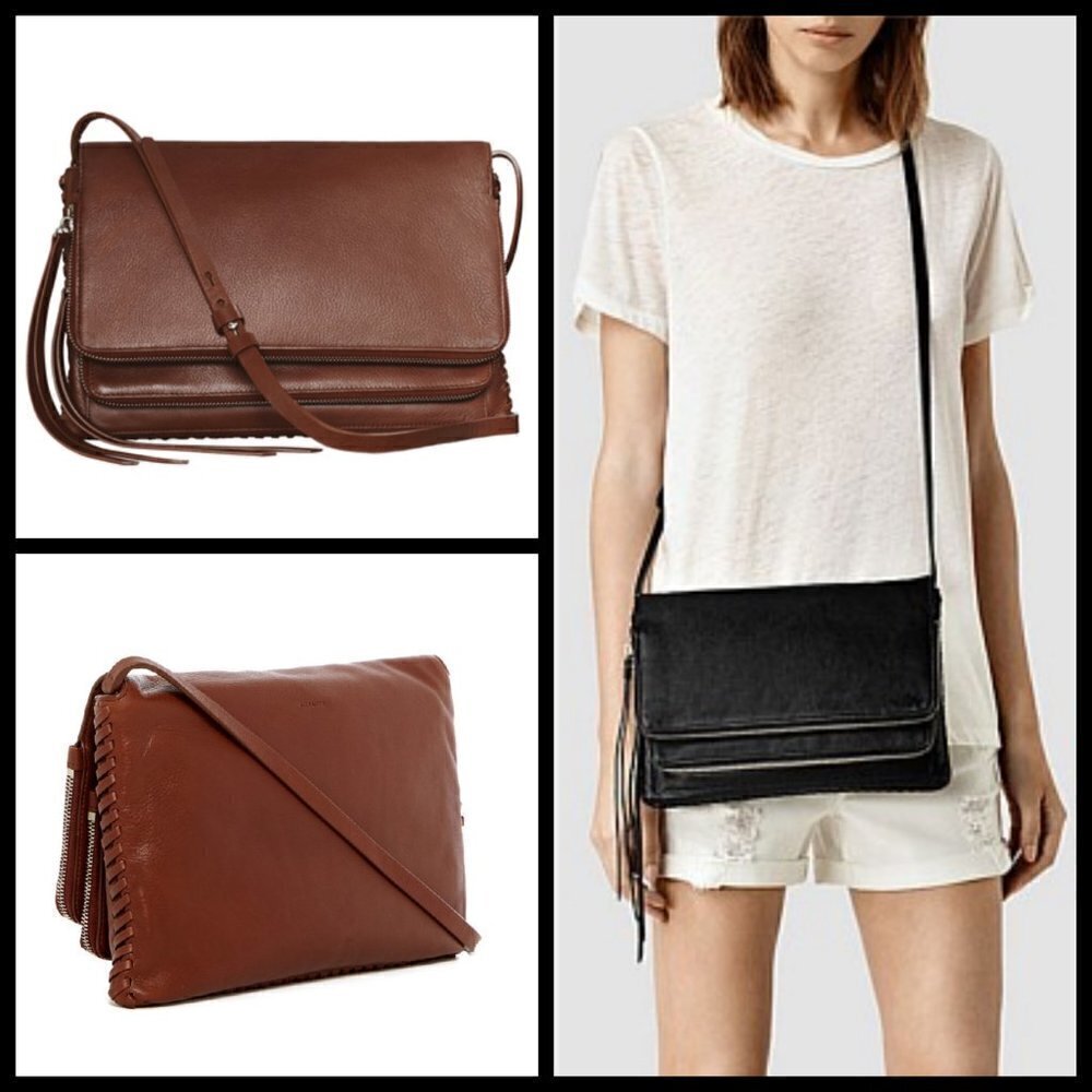 💕ALLSAINTS💕 Club Crossbody Handbag ~ Brown NWOT